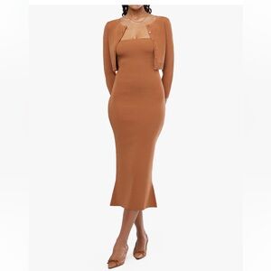 WeWoreWhat dress and cardigan set